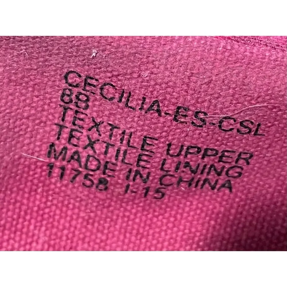 Lauren Ralph Lauren Cecilia Espadrille Peep Toe Wedge, Red/Pink Floral, Size 8